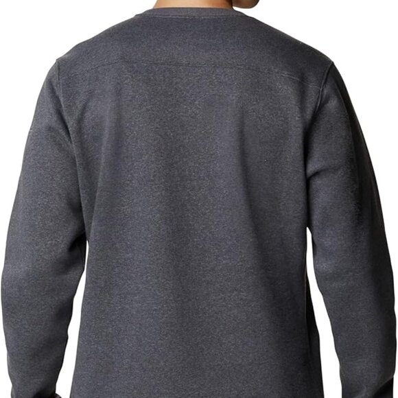 🆕Columbia Men's Hart Mountain Graphic Crew, XL-Shark Heather/Hike Graphic - Picture 2 of 5